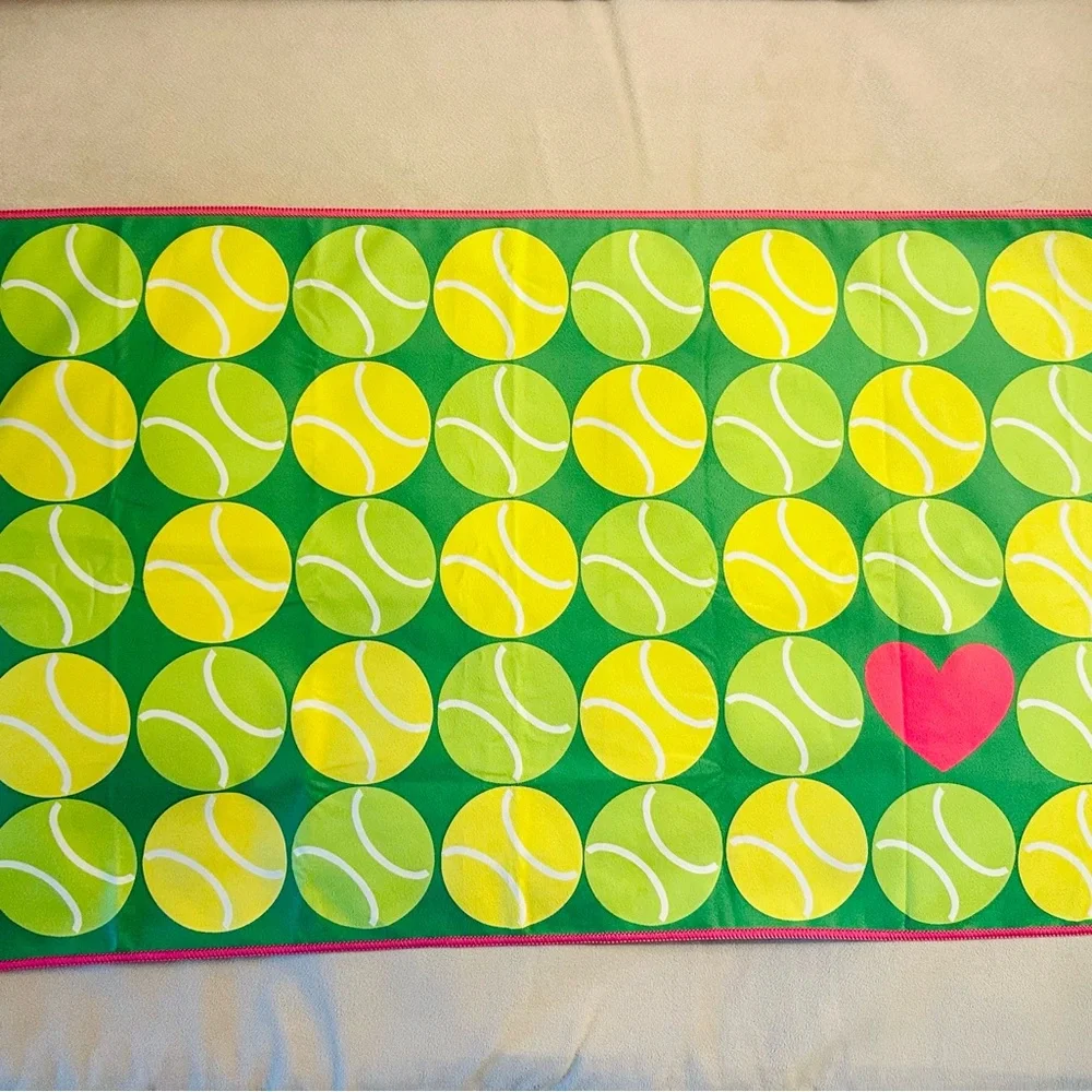 Clutch Towel with Tennis Theme NWT